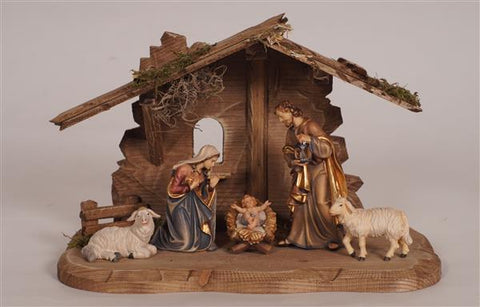 7 Piece Kostner Nativity Set with Tyrol Stable for Holy Family