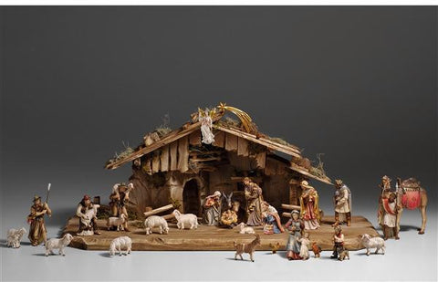 29 Piece Kostner Nativity Set by PEMA Woodcarvings - Hand Painted