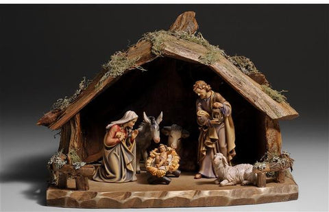 8 Piece Kostner Nativity Set by PEMA Woodcarvings - Hand Painted