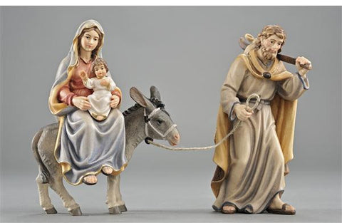 The Flight to Egypt - Woodcarvings - PEMA Kostner Hand Painted Set