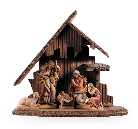 Reindl Holy Family with child, sheep and stable