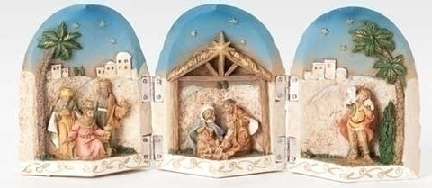 Fontanini 5" Nativity Triptych - Tri-Fold Christmas Gift