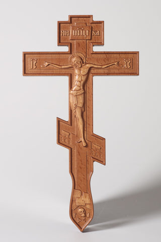 Russian Oak Wall Crucifix