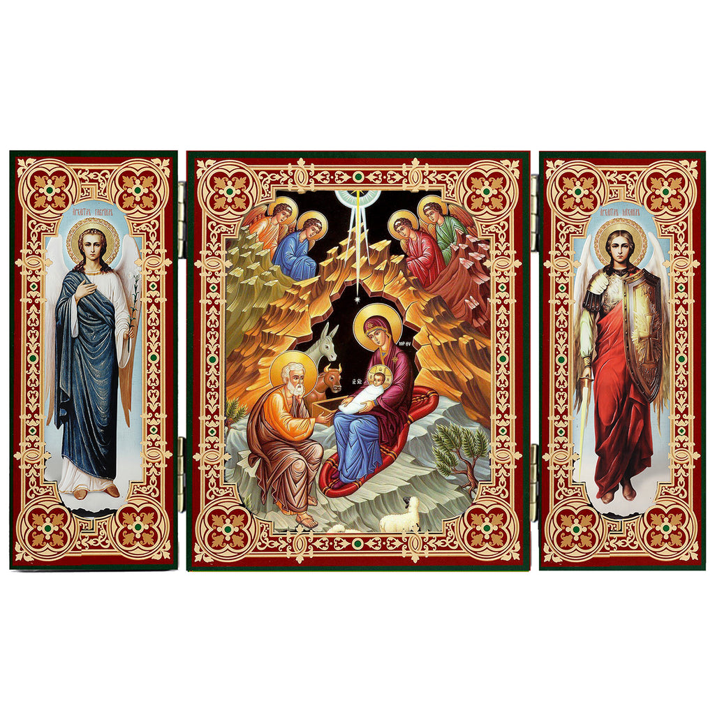 Byzantine Traditional Nativity Triptych – Authentic Christian Gifts