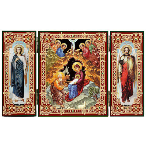 Byzantine Traditional Nativity Triptych