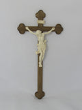 Leonardo Corpus on Baroque Cross - All Wood Carved