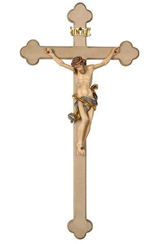 Leonardo Corpus on Baroque Style Cross, 14" - 49" Crucifix