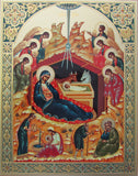 Nativity Icon - Ornate Raised Design - Gift Packaging