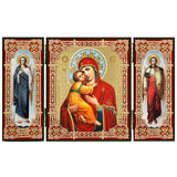 Virgin of Vladimir Triptych Icon