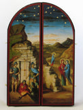 Resurrection Triptych, Risen Jesus, and Angel, and the Three Women at the Tomb