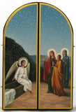 Risen Christ Icon with Prophets, Women, and Angels Surrounding the Tomb